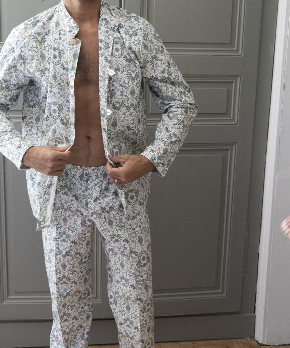 Pyjama Homme Jim 100% Coton – Bas Confortable Oeko-Tex, Fabriqué En UE