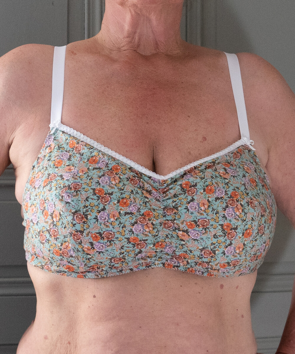 Soutien-gorge emboîtant Amélie Print Imprimé Floral Marine et Rouge