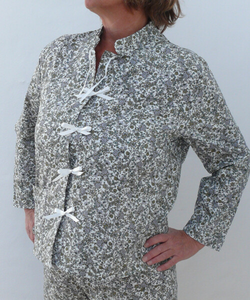 Chemisier ou veste femme en 100% coton bio, fleuri et élégant, made in | Fleurs Pois & Cie